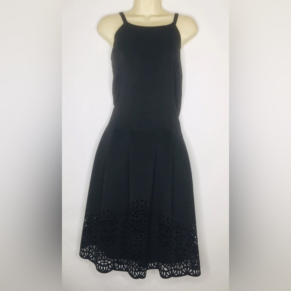 Vince Camuto Black Strapless Sheath Cocktail Dress